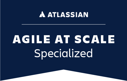 Atlassian Agile at Scale certification badge